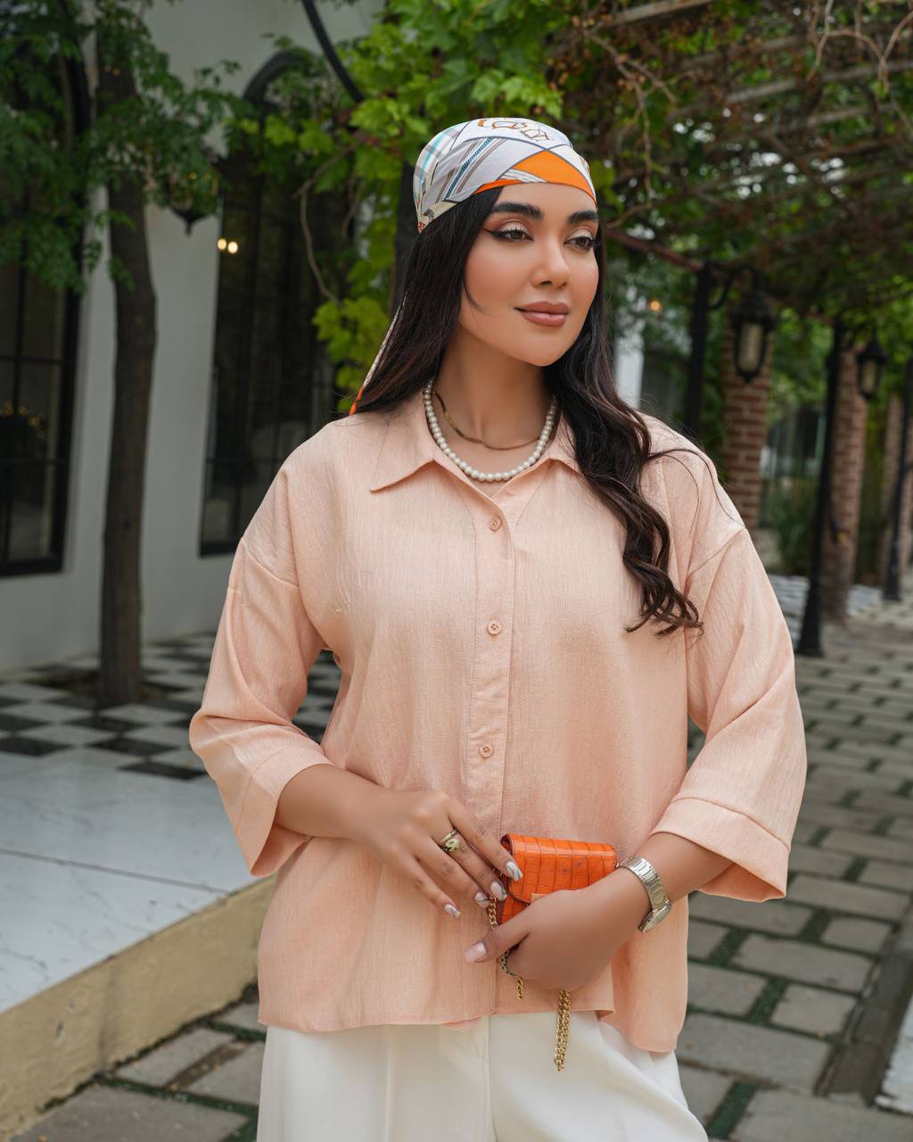 شومیز زنانه لینن کریستال پشت پیله